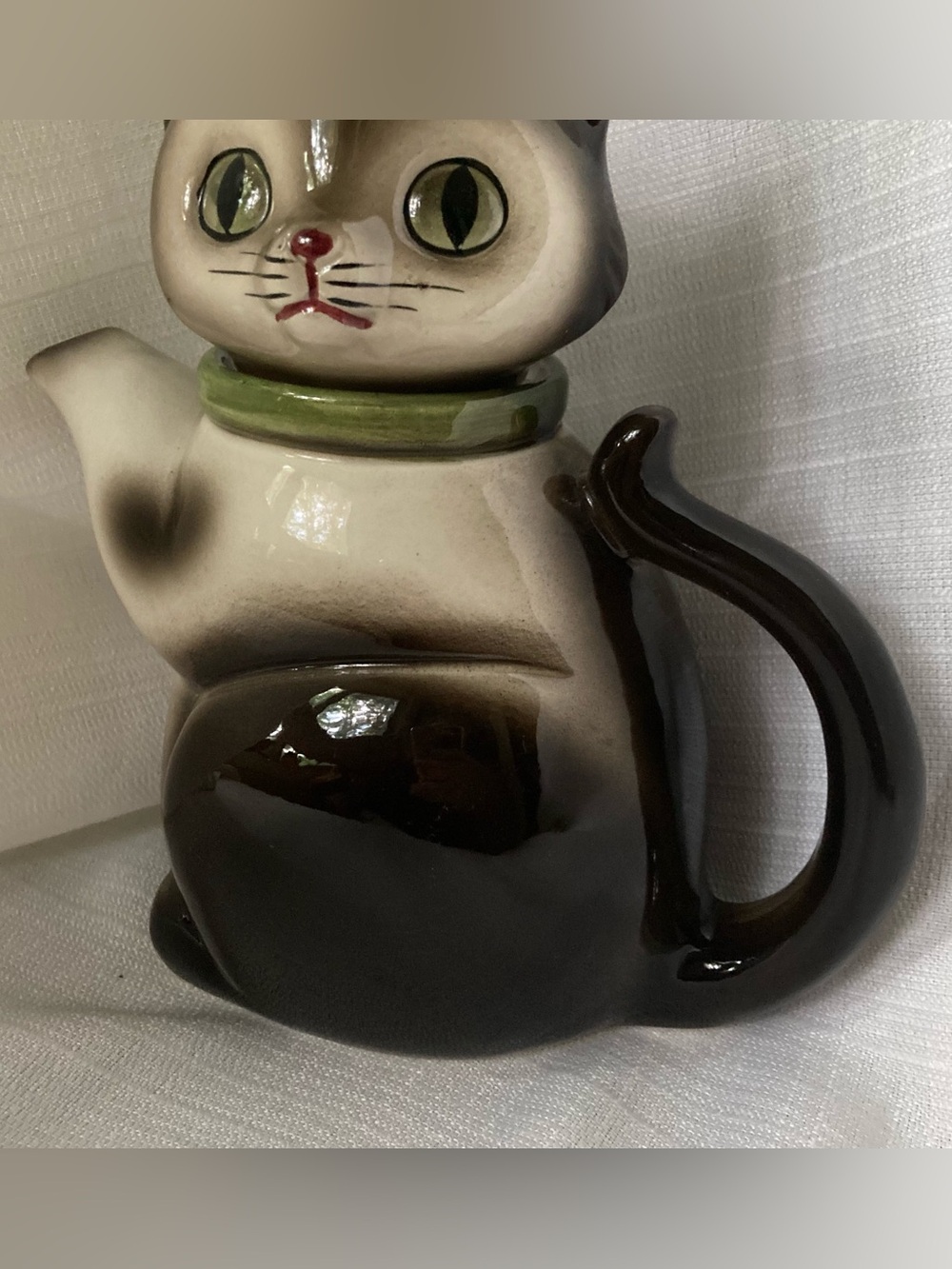 1972 Vintage CMI Japan Ceramic Novelty Kitty Cat Lidded Teapot! - Picture 3 of 12